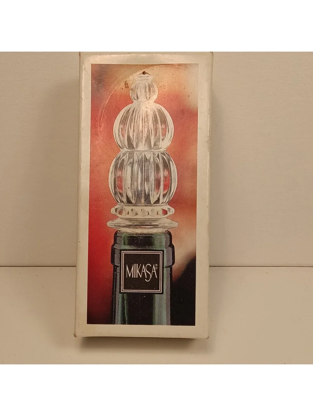Mikasa Monterey Clear Glass Bottle Stopper Reusable 1-Hole MPN T 8173-900